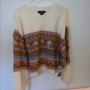 NWT rock and roll denim sweater